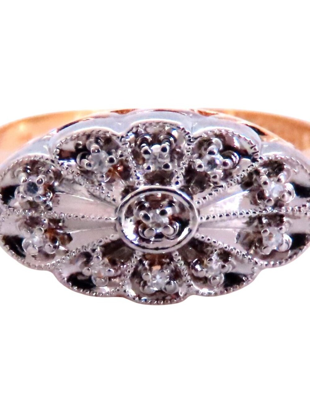 .04ct Restored European Vintage Ring 14kt Gold 41147*